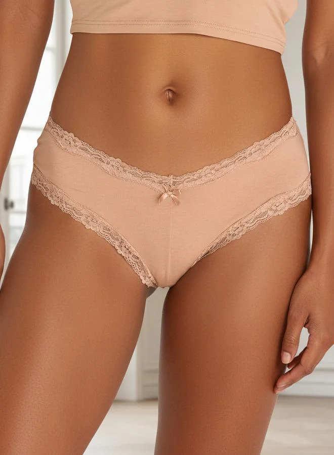 سبلاش فيڤ سراويل داخلية برازيلية مزينة بالدانتيل